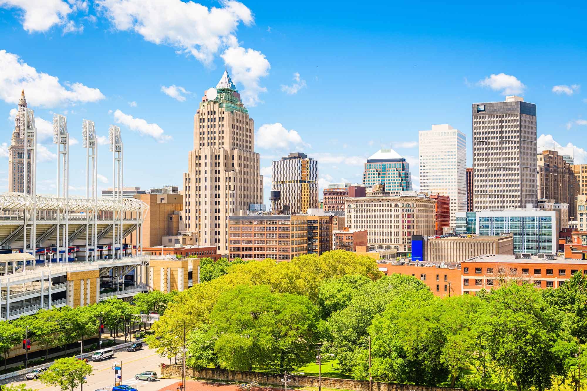 Cleveland, Ohio, USA downtown city skyline